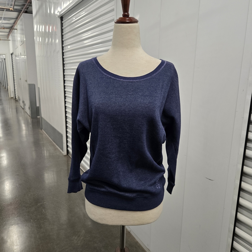 Juicy Couture Navy Lace-Up Back Sweatshirt Pullover Size S